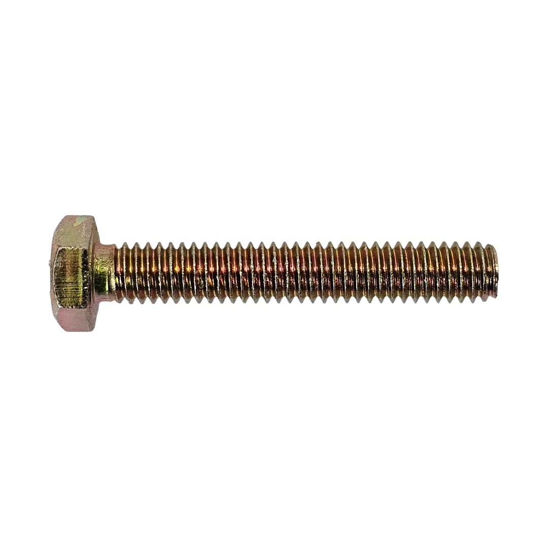 Platonix 100-Pack 3/8-16 X 2" Grade 8 Hex Head Cap Screws - Yellow Zinc, Coarse Thread, SAE J429