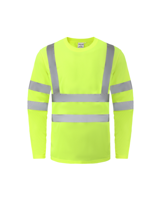 Ideal Club High Visibility ANSI/ISEA 107-2020, Type R, Class 3 Neon Long Sleeve Safety Shirt [R]