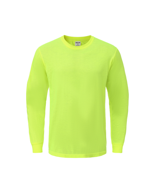 Ideal Club High Visibility Non Reflector Cotton Neon Long Sleeve Safety Shirt [R]