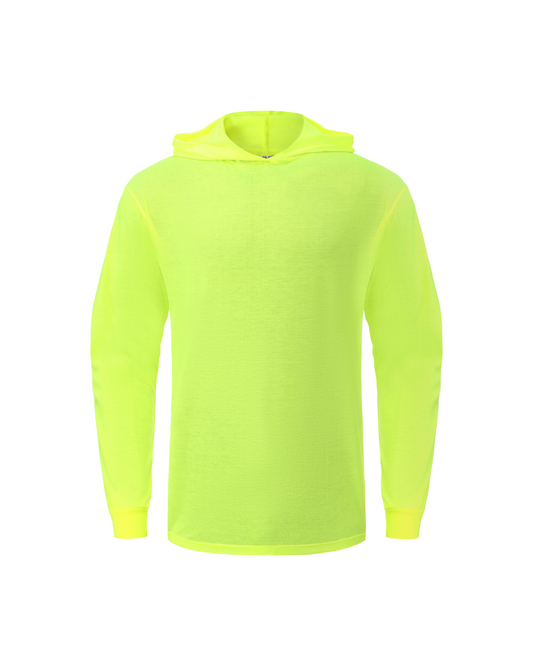 Ideal Club High Visibility Non Reflector Cotton Neon Long Sleeve Safety Hoodie [R]