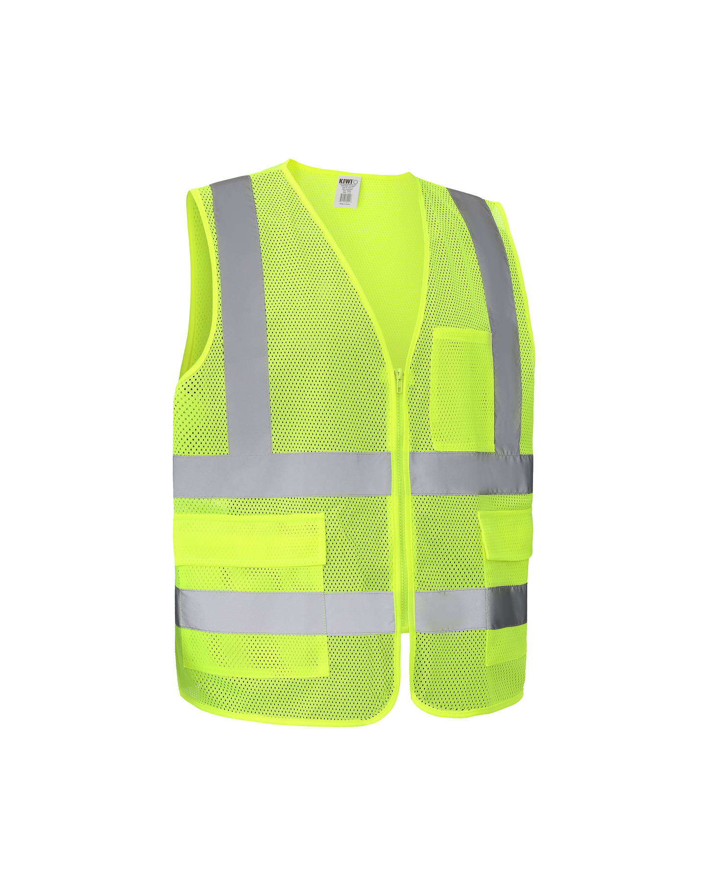 Kiwi High Visibility ANSI/ISEA 107-2020, Type R, Class 2 Dual Band Neon Safety Vest [R70300]