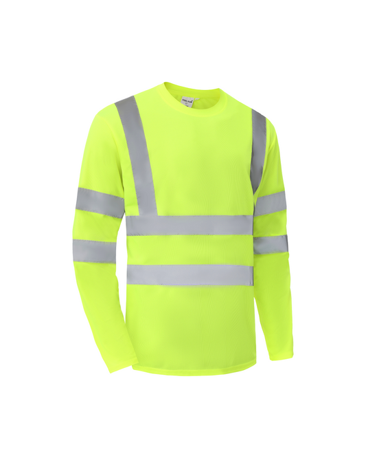 Ideal Club High Visibility ANSI/ISEA 107-2020, Type R, Class 3 Neon Long Sleeve Safety Shirt [R]