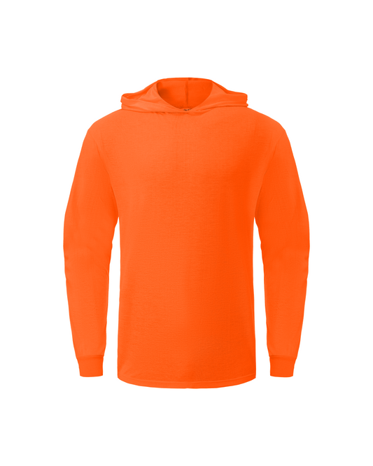 Ideal Club High Visibility Non Reflector Cotton Orange Long Sleeve Safety Hoodie [R]