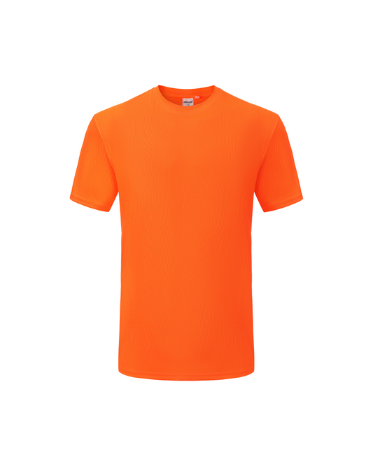 Ideal Club High Visibility Non Reflector Orange Short Sleeve Safety Shirt [R]